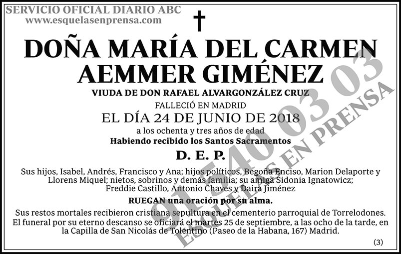 María del Carmen Aemmer Giménez